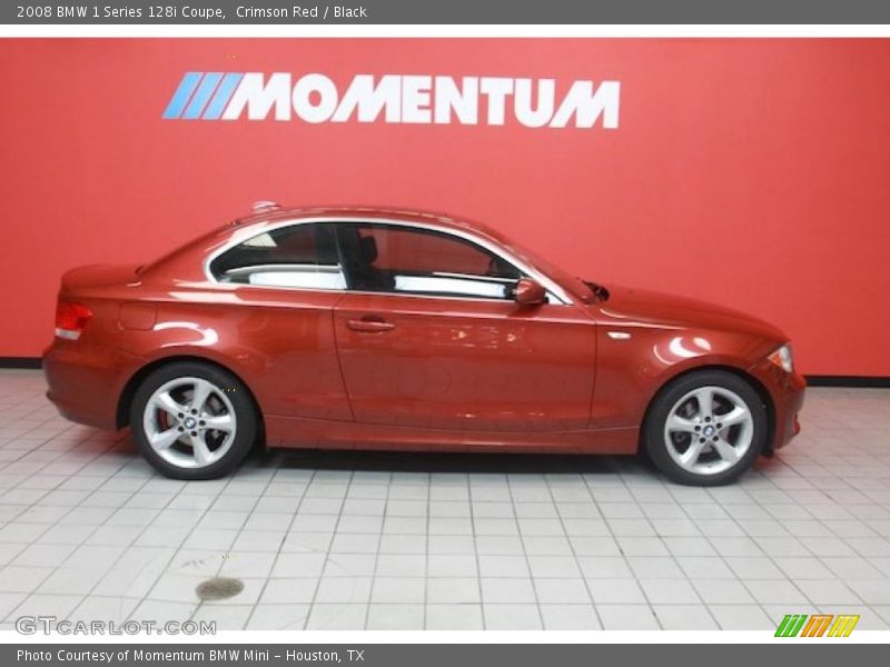 Crimson Red / Black 2008 BMW 1 Series 128i Coupe