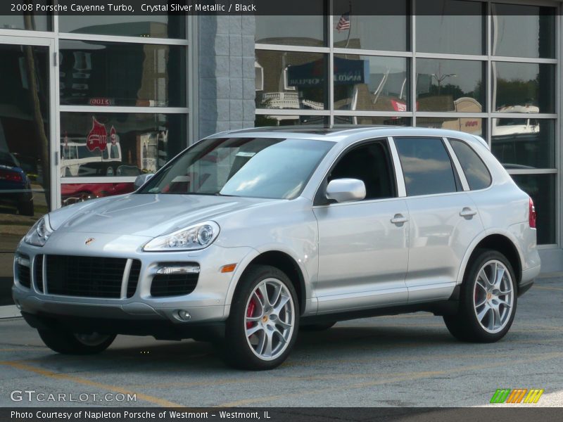 Crystal Silver Metallic / Black 2008 Porsche Cayenne Turbo