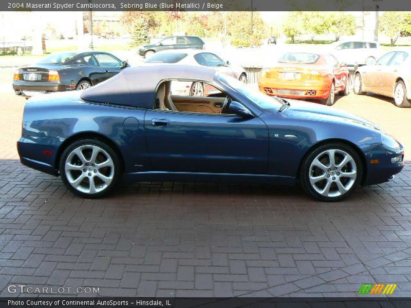 Sebring Blue (Blue Metallic) / Beige 2004 Maserati Spyder Cambiocorsa