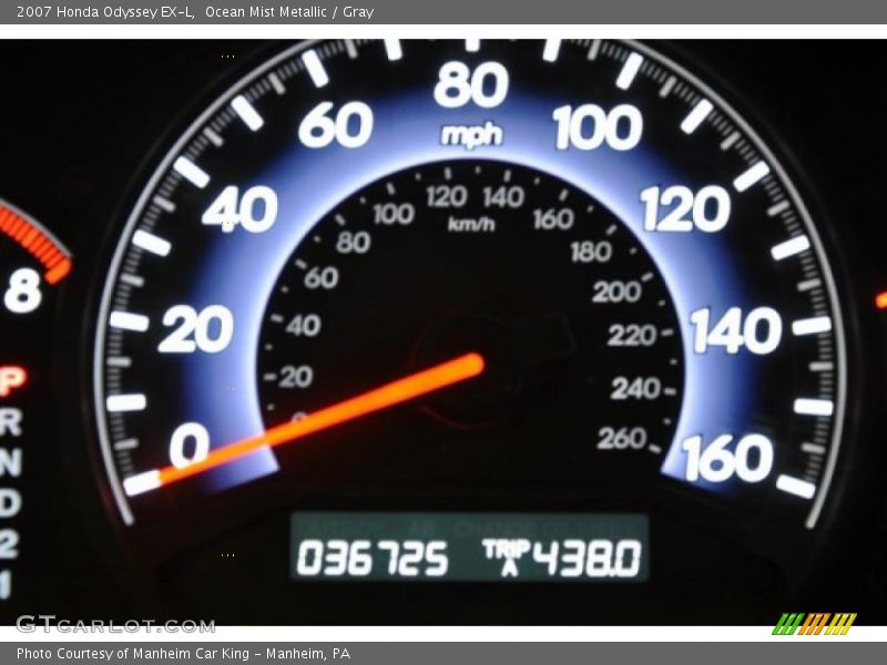 Ocean Mist Metallic / Gray 2007 Honda Odyssey EX-L