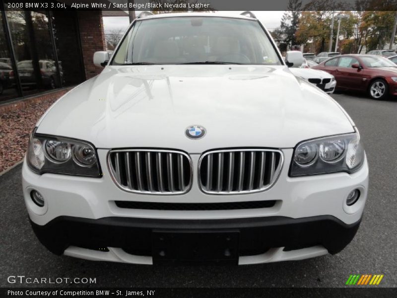 Alpine White / Sand Beige/Black Nevada Leather 2008 BMW X3 3.0si
