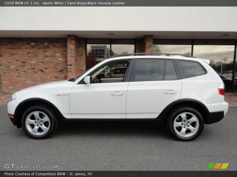 Alpine White / Sand Beige/Black Nevada Leather 2008 BMW X3 3.0si