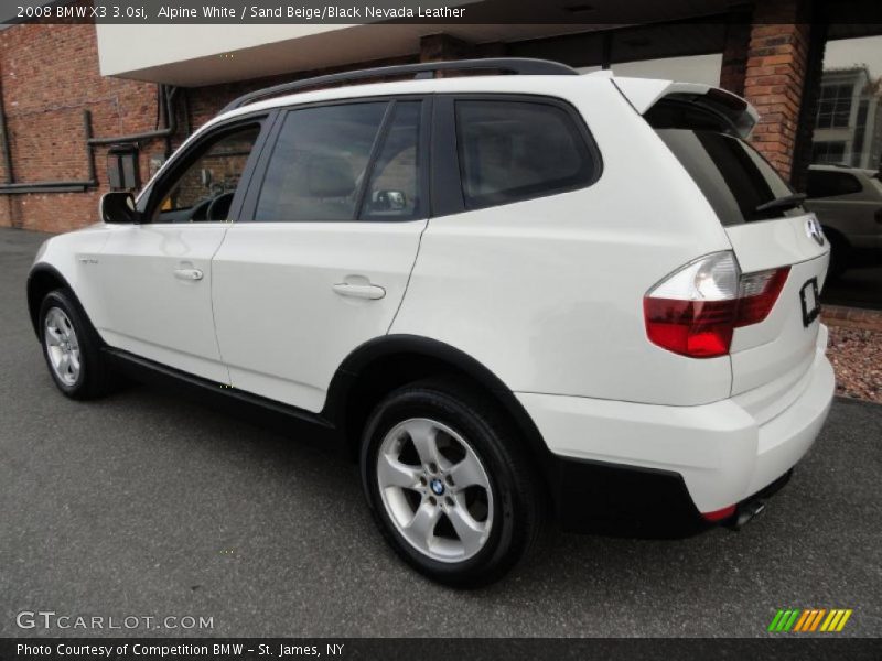 Alpine White / Sand Beige/Black Nevada Leather 2008 BMW X3 3.0si