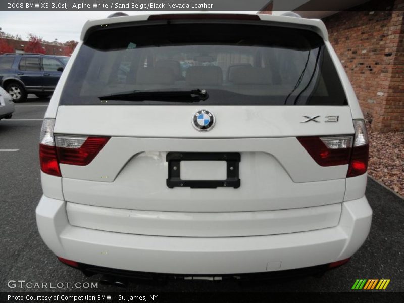 Alpine White / Sand Beige/Black Nevada Leather 2008 BMW X3 3.0si