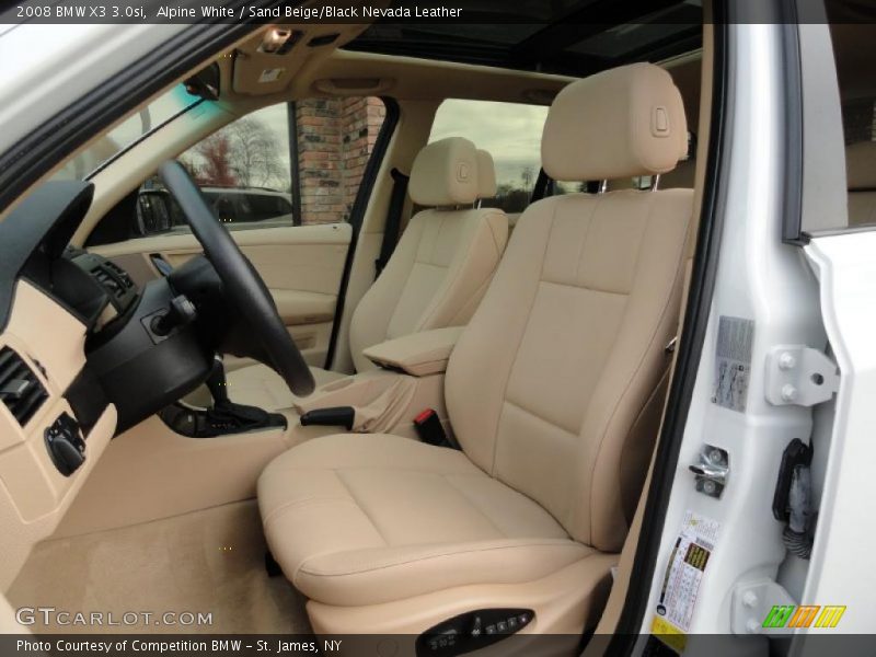 Alpine White / Sand Beige/Black Nevada Leather 2008 BMW X3 3.0si