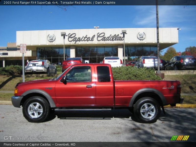 Toreador Red Metallic / Dark Graphite 2003 Ford Ranger FX4 SuperCab 4x4