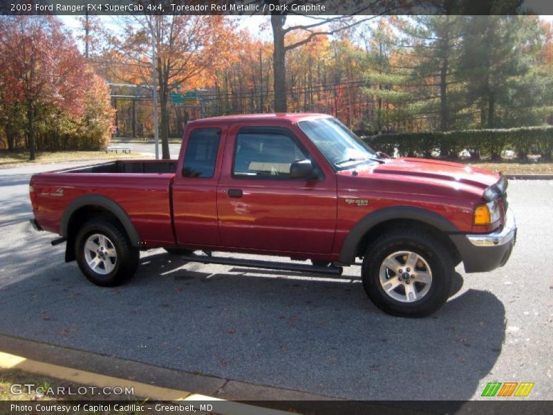 Toreador Red Metallic / Dark Graphite 2003 Ford Ranger FX4 SuperCab 4x4