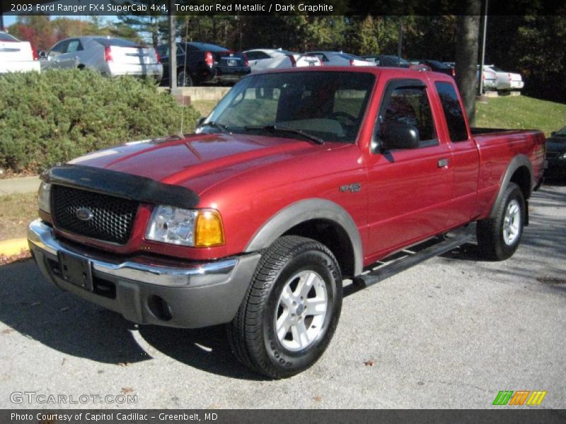 Toreador Red Metallic / Dark Graphite 2003 Ford Ranger FX4 SuperCab 4x4