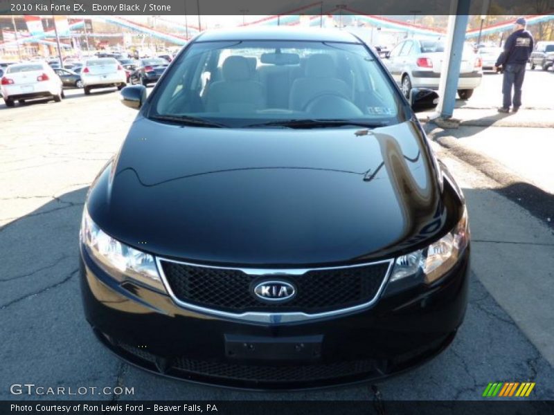 Ebony Black / Stone 2010 Kia Forte EX