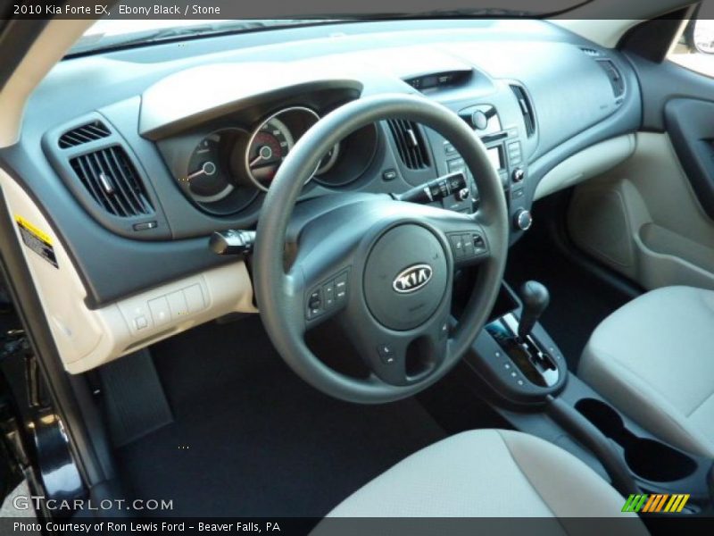Ebony Black / Stone 2010 Kia Forte EX
