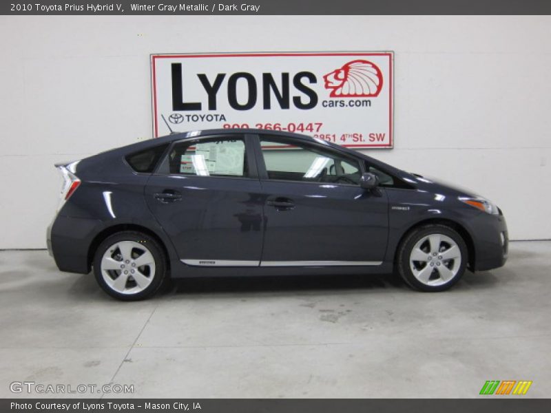 Winter Gray Metallic / Dark Gray 2010 Toyota Prius Hybrid V