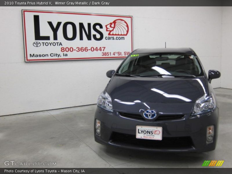 Winter Gray Metallic / Dark Gray 2010 Toyota Prius Hybrid V