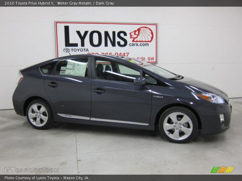 Winter Gray Metallic / Dark Gray 2010 Toyota Prius Hybrid V