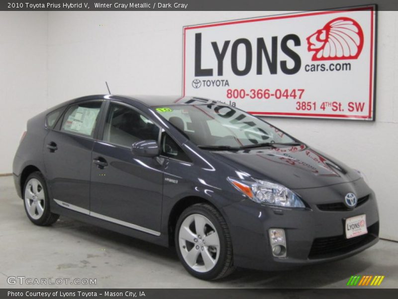 Winter Gray Metallic / Dark Gray 2010 Toyota Prius Hybrid V