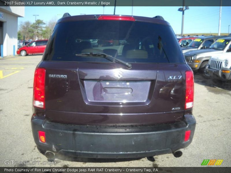 Dark Cranberry Metallic / Beige 2007 Suzuki XL7 Luxury AWD