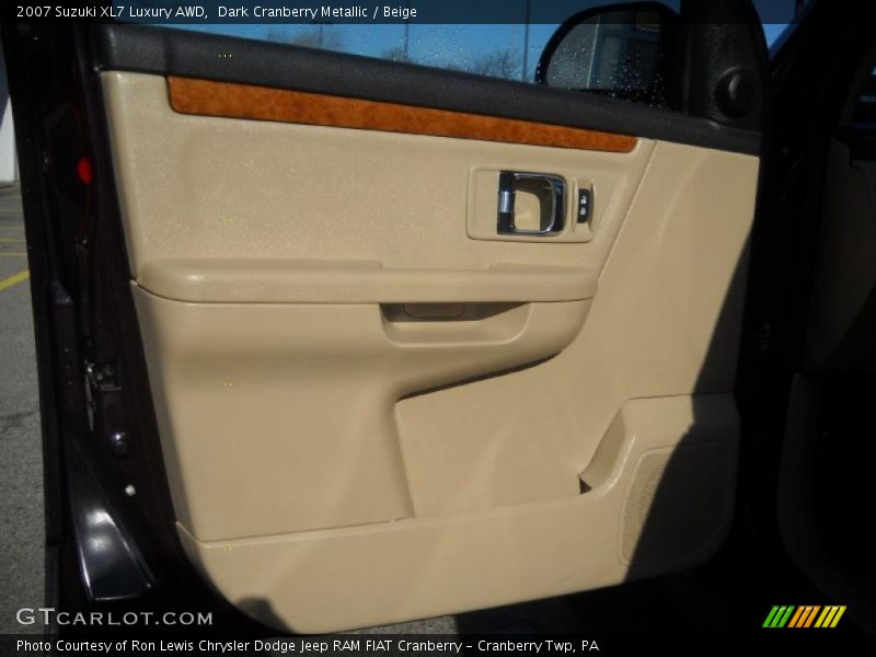 Dark Cranberry Metallic / Beige 2007 Suzuki XL7 Luxury AWD