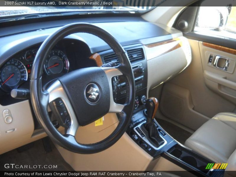 Dark Cranberry Metallic / Beige 2007 Suzuki XL7 Luxury AWD