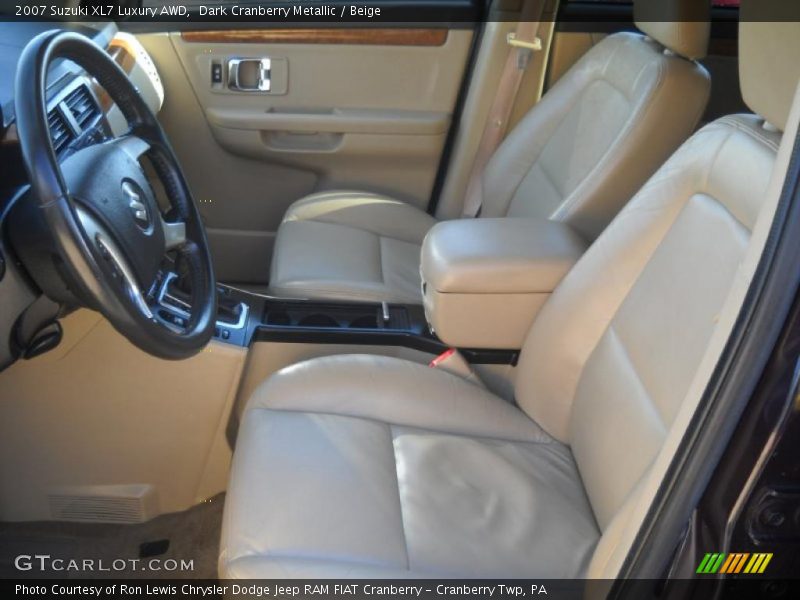 Dark Cranberry Metallic / Beige 2007 Suzuki XL7 Luxury AWD