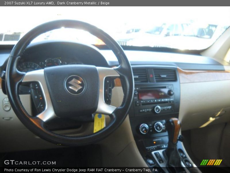 Dark Cranberry Metallic / Beige 2007 Suzuki XL7 Luxury AWD