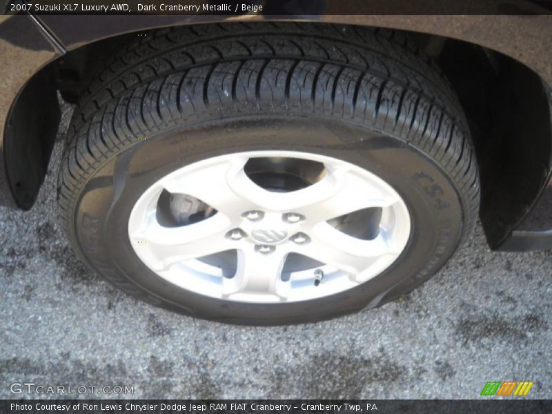Dark Cranberry Metallic / Beige 2007 Suzuki XL7 Luxury AWD