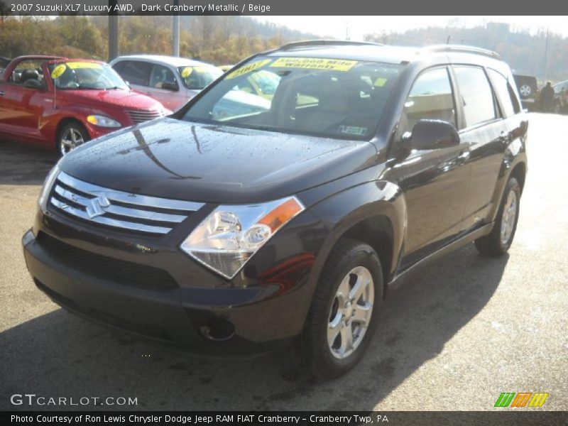Dark Cranberry Metallic / Beige 2007 Suzuki XL7 Luxury AWD