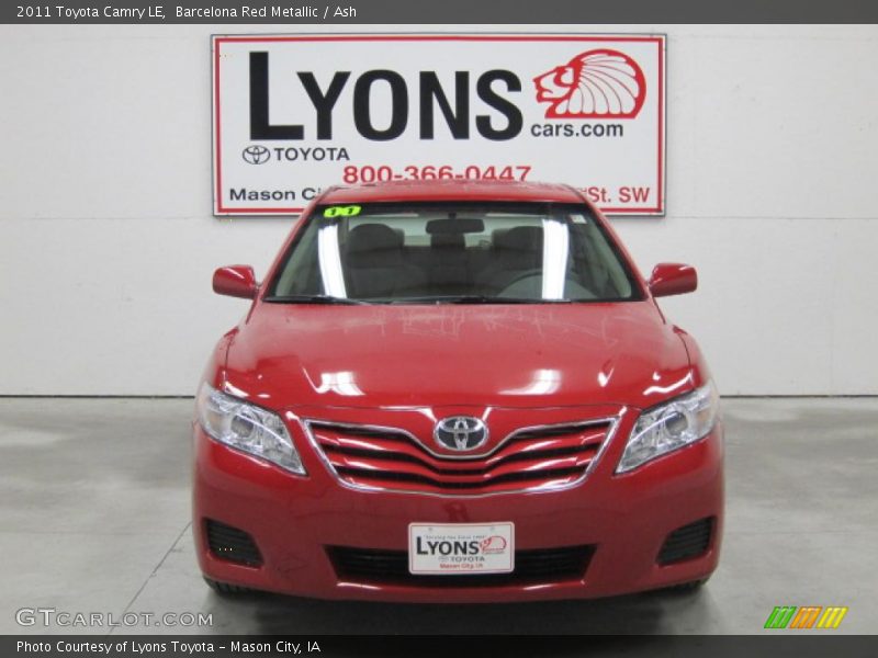Barcelona Red Metallic / Ash 2011 Toyota Camry LE