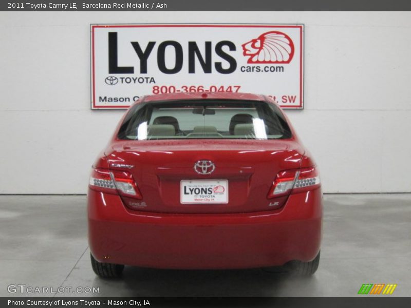 Barcelona Red Metallic / Ash 2011 Toyota Camry LE