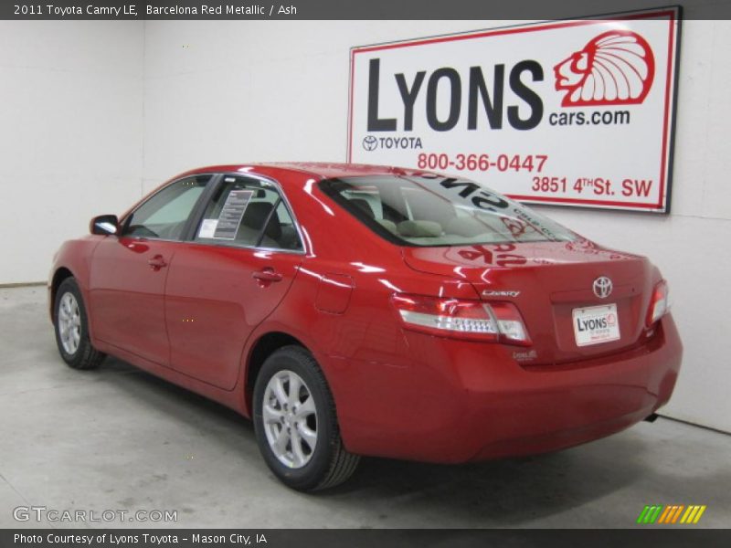 Barcelona Red Metallic / Ash 2011 Toyota Camry LE