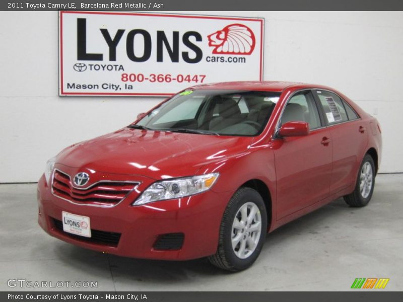 Barcelona Red Metallic / Ash 2011 Toyota Camry LE