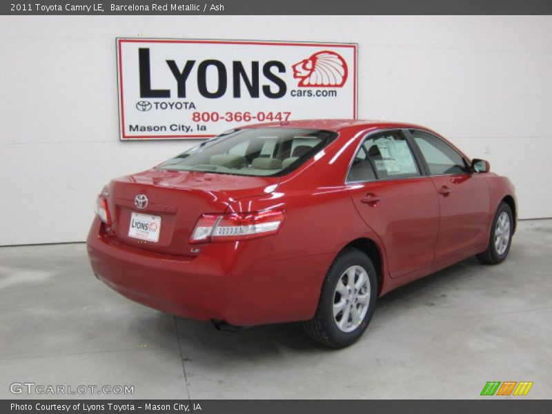 Barcelona Red Metallic / Ash 2011 Toyota Camry LE
