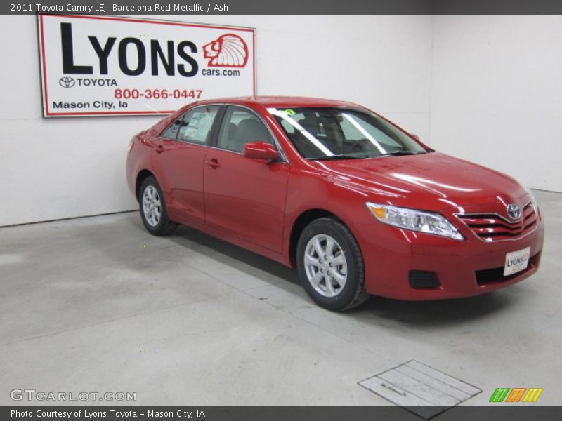 Barcelona Red Metallic / Ash 2011 Toyota Camry LE