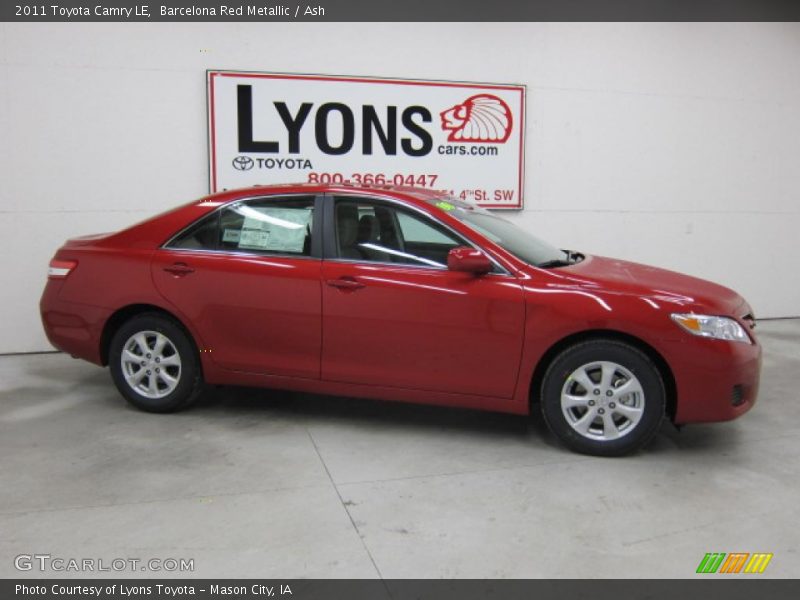 Barcelona Red Metallic / Ash 2011 Toyota Camry LE