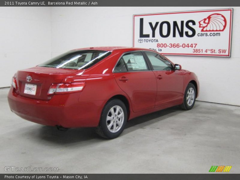 Barcelona Red Metallic / Ash 2011 Toyota Camry LE