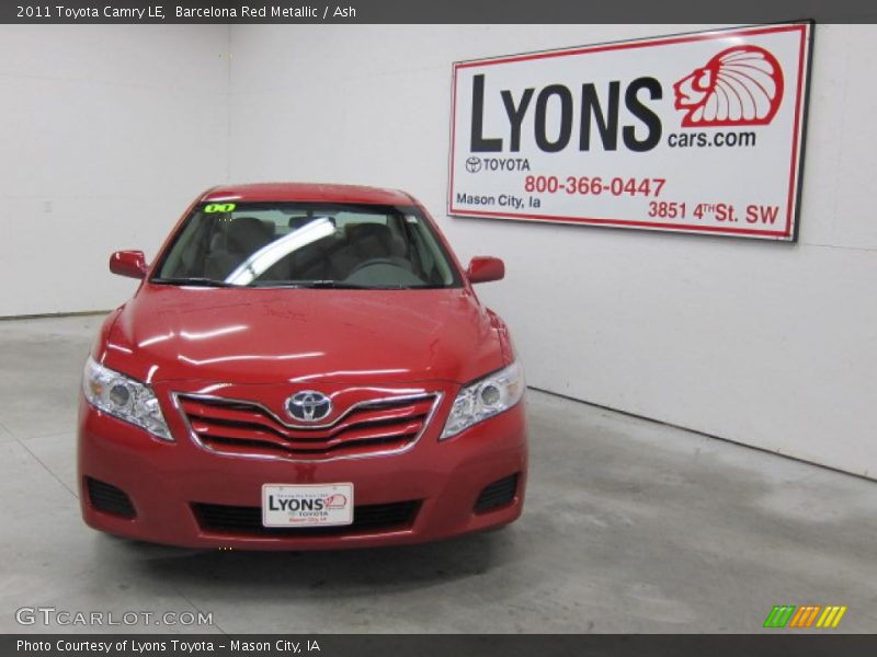 Barcelona Red Metallic / Ash 2011 Toyota Camry LE