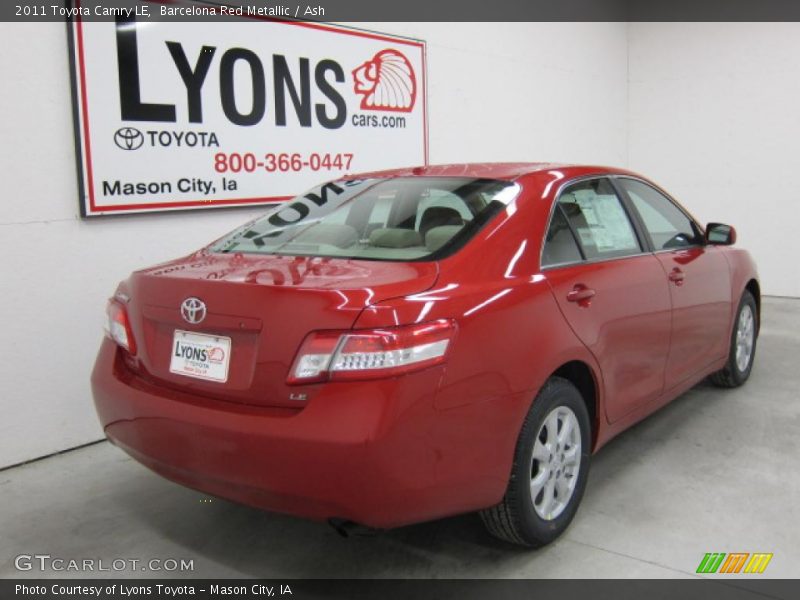 Barcelona Red Metallic / Ash 2011 Toyota Camry LE