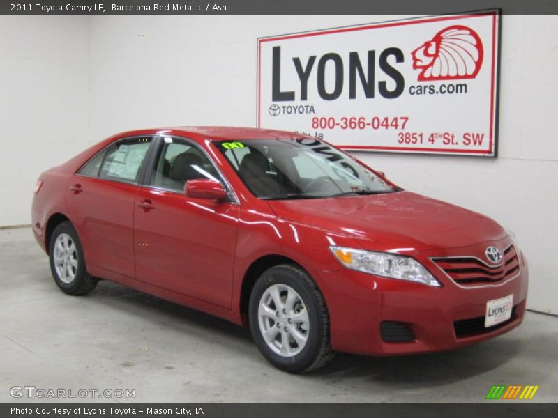 Barcelona Red Metallic / Ash 2011 Toyota Camry LE