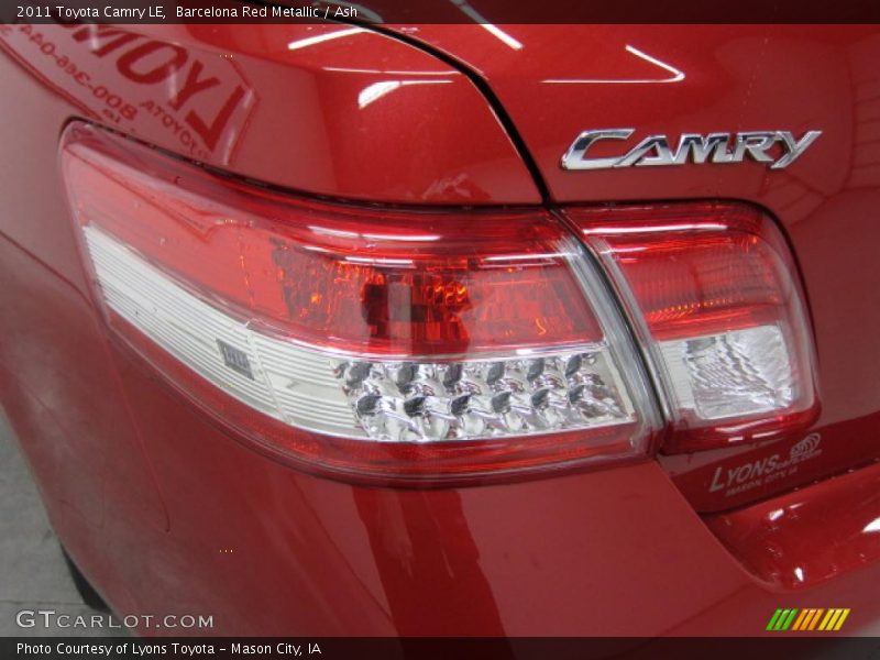 Barcelona Red Metallic / Ash 2011 Toyota Camry LE