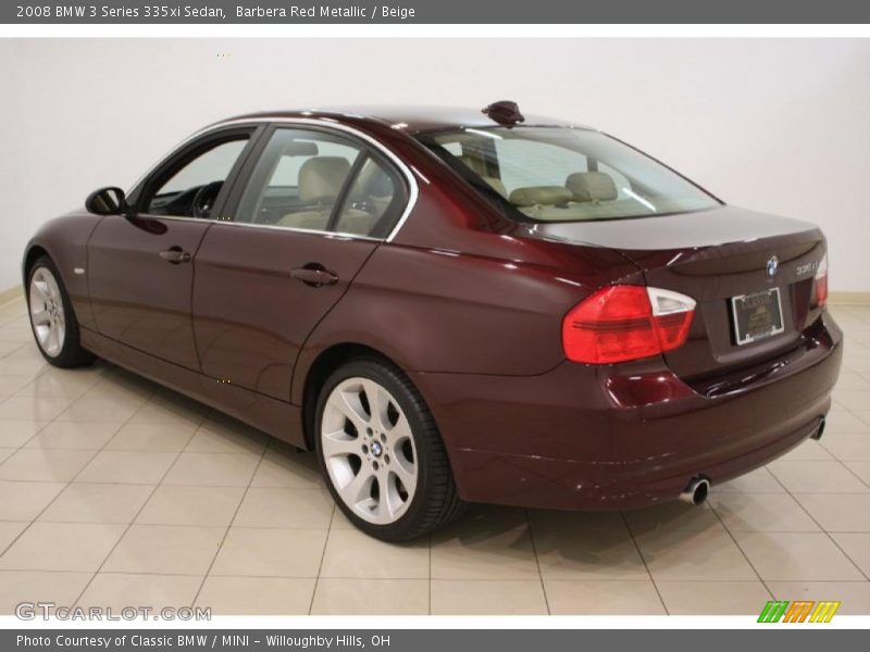 Barbera Red Metallic / Beige 2008 BMW 3 Series 335xi Sedan