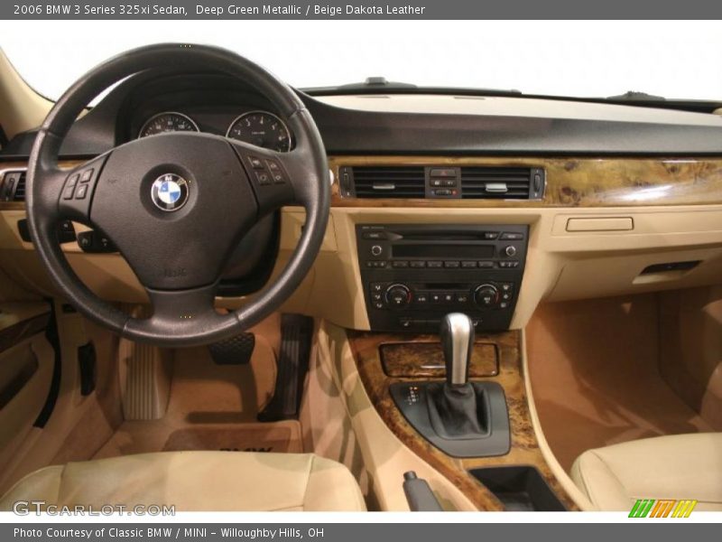 Deep Green Metallic / Beige Dakota Leather 2006 BMW 3 Series 325xi Sedan