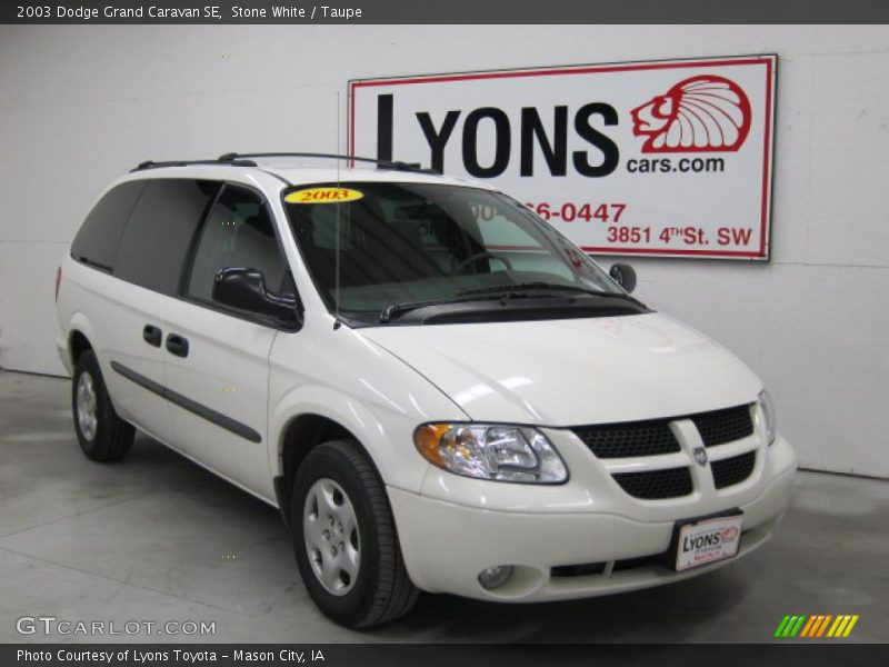 Stone White / Taupe 2003 Dodge Grand Caravan SE