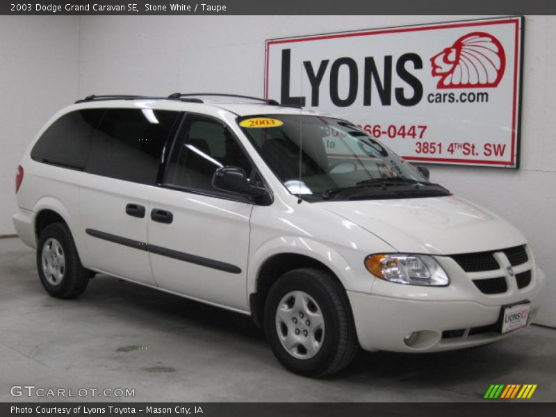 Stone White / Taupe 2003 Dodge Grand Caravan SE