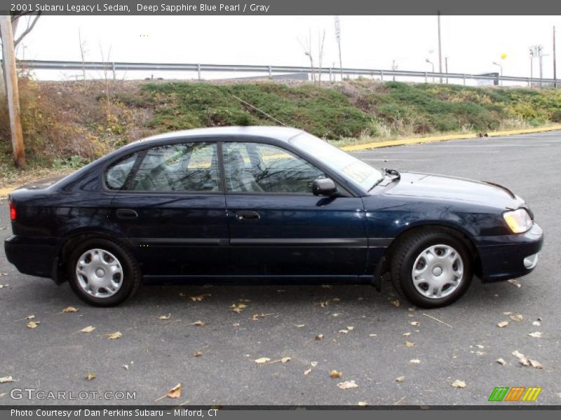 Deep Sapphire Blue Pearl / Gray 2001 Subaru Legacy L Sedan