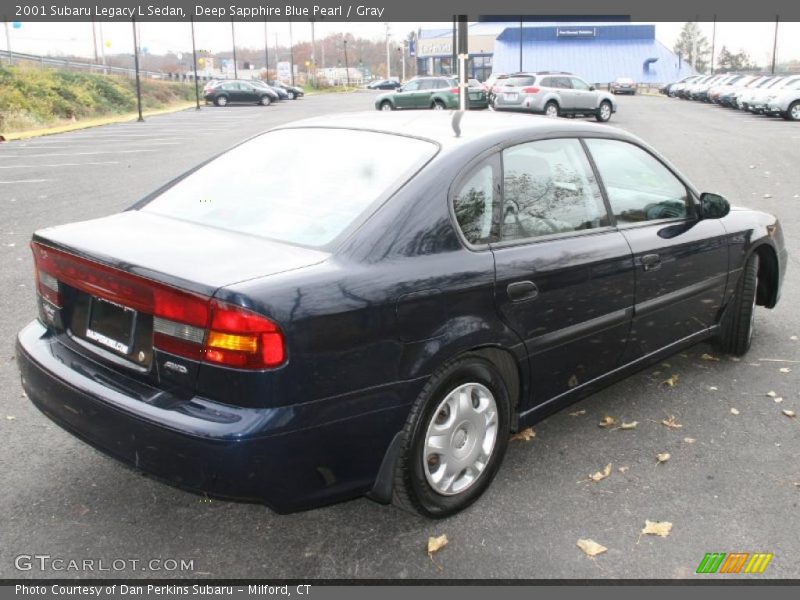 Deep Sapphire Blue Pearl / Gray 2001 Subaru Legacy L Sedan