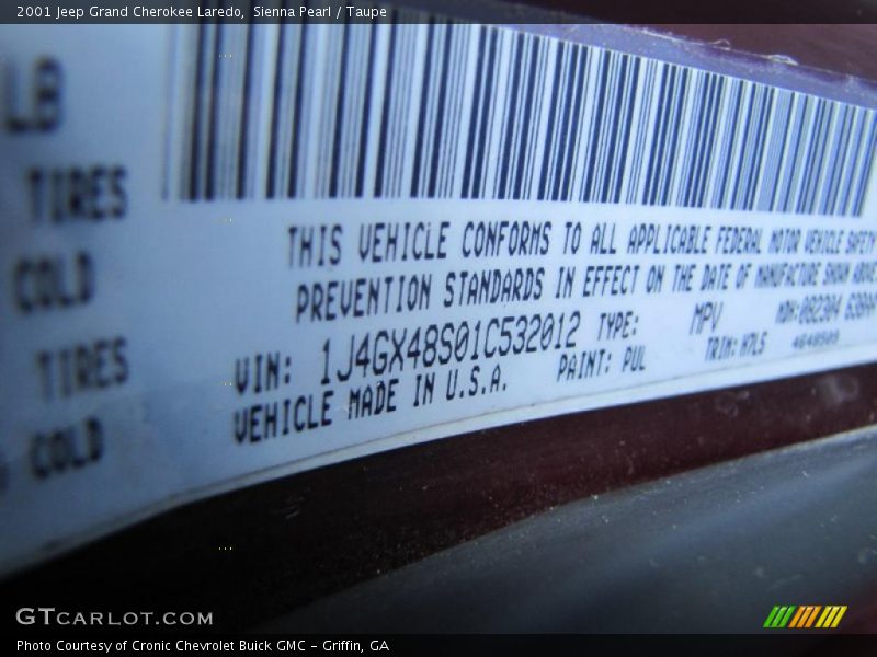 Sienna Pearl / Taupe 2001 Jeep Grand Cherokee Laredo