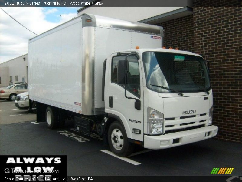 Arctic White / Gray 2011 Isuzu N Series Truck NPR HD