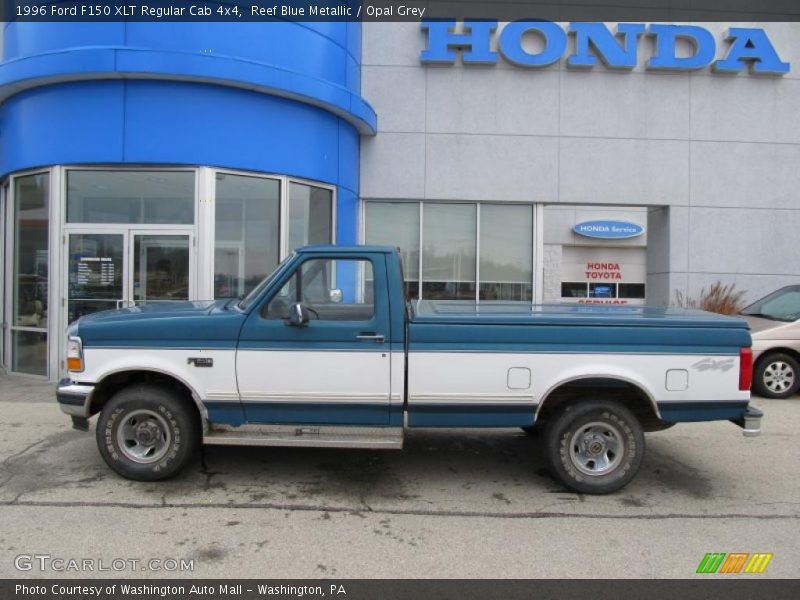 Reef Blue Metallic / Opal Grey 1996 Ford F150 XLT Regular Cab 4x4