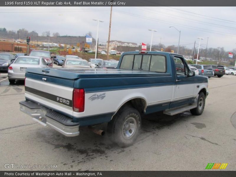 Reef Blue Metallic / Opal Grey 1996 Ford F150 XLT Regular Cab 4x4