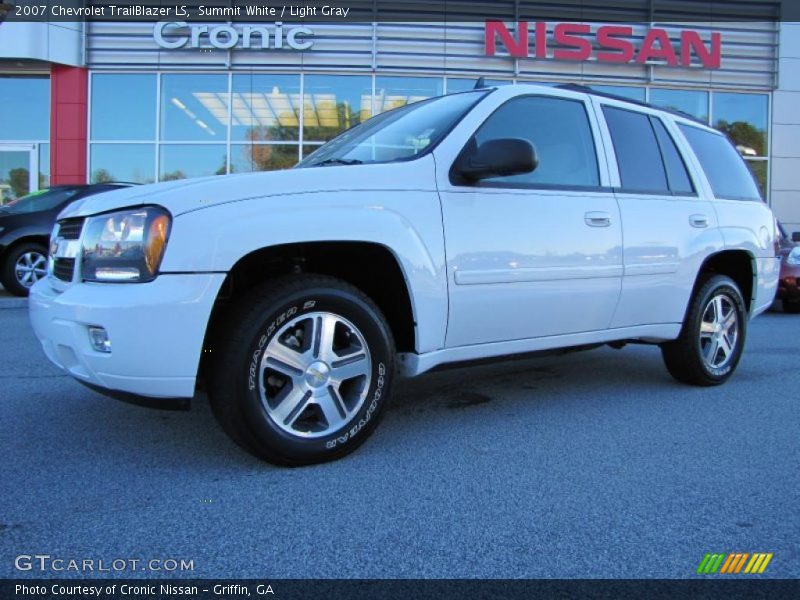 Summit White / Light Gray 2007 Chevrolet TrailBlazer LS