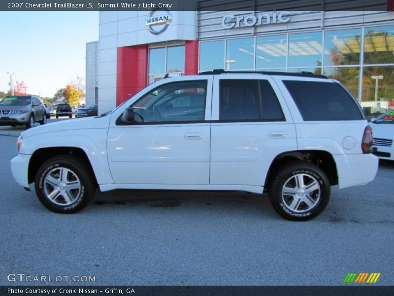 Summit White / Light Gray 2007 Chevrolet TrailBlazer LS