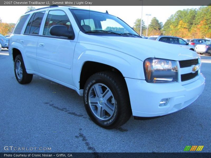 Summit White / Light Gray 2007 Chevrolet TrailBlazer LS